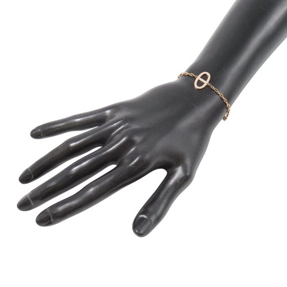HERMES Chaine d'Ancre Contour Bracelet Size ST 18K Pink Gold H122404B 00ST - Picture 4 of 12